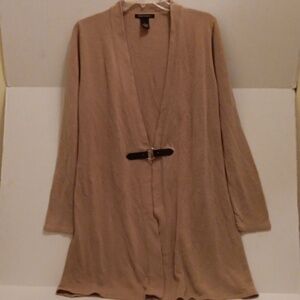SUSAN  LAWRENCE BEIGE CARDIGAN DETAIL ON FRONT